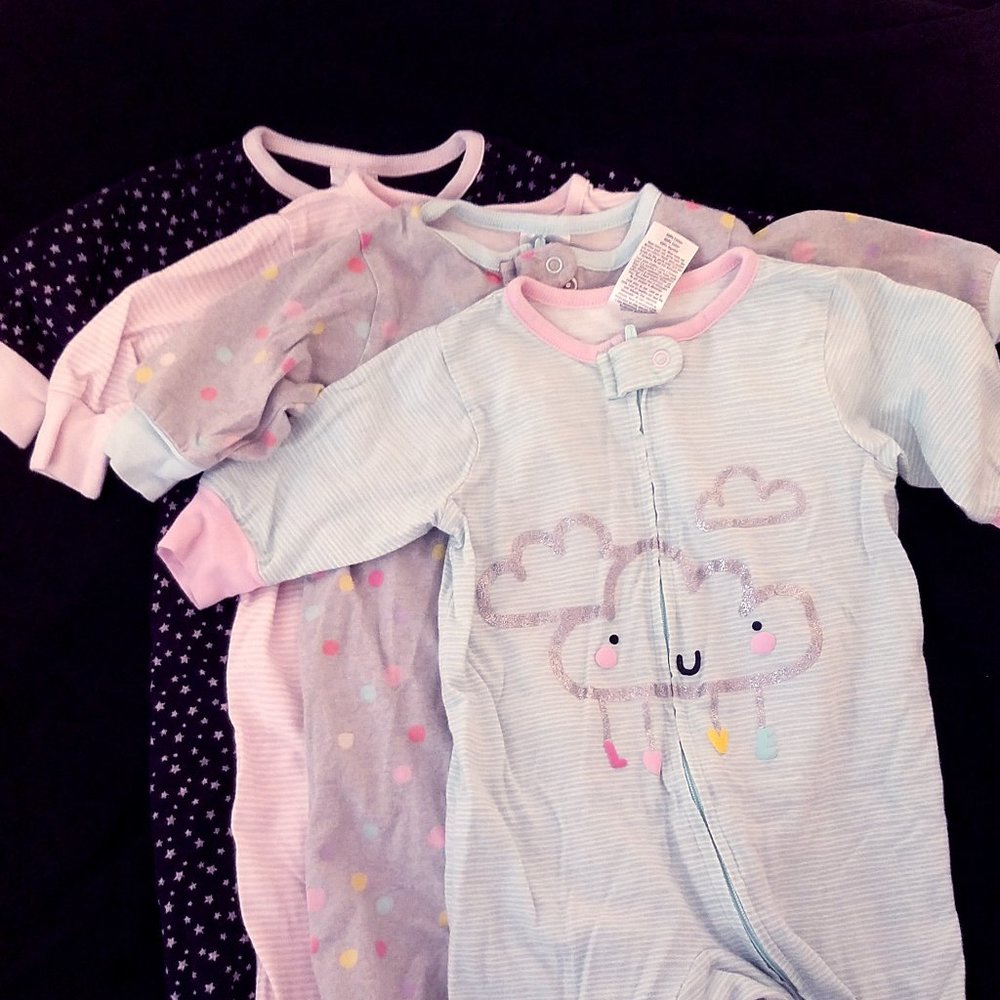 4 Piece Set Pajamas/ Rompers by Gerber Organic